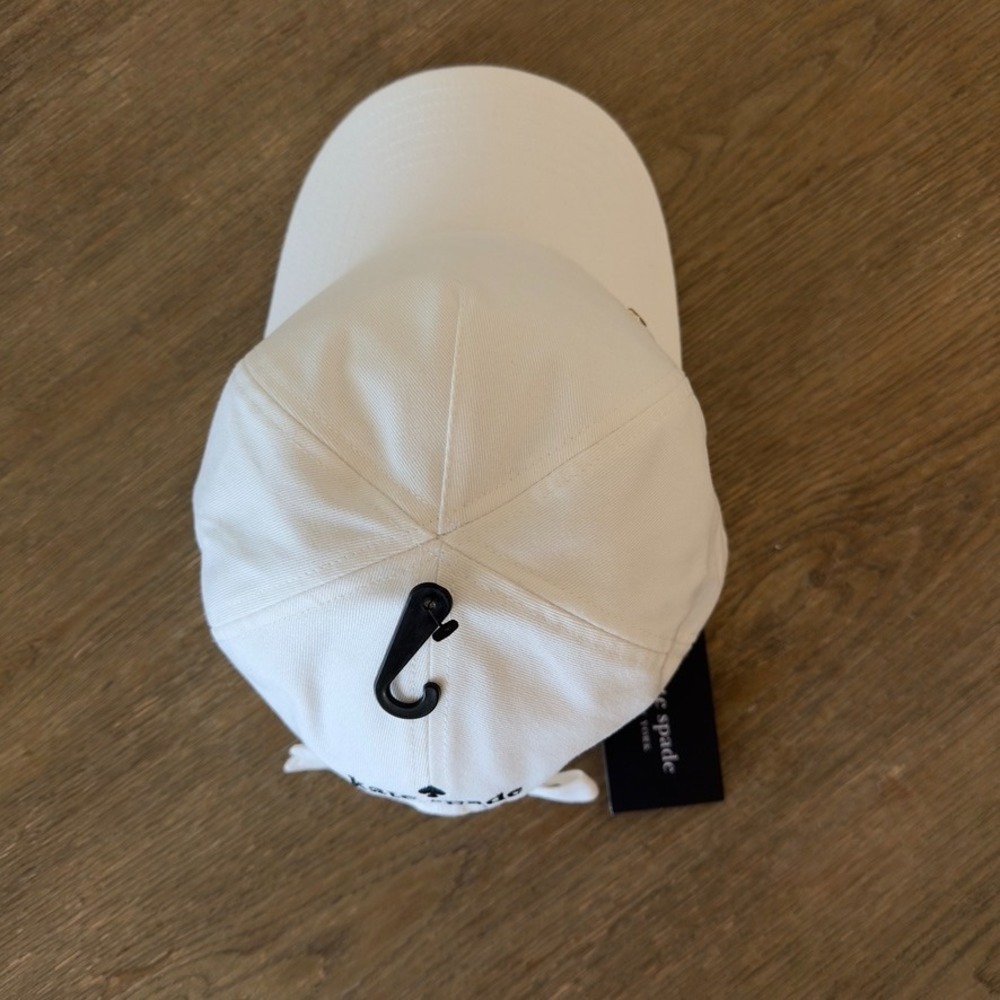 KATE SPADE New York Bow Baseball Cap-Preppy Designer Hat-White-NWT-MSRP $78 - Picture 8 of 16